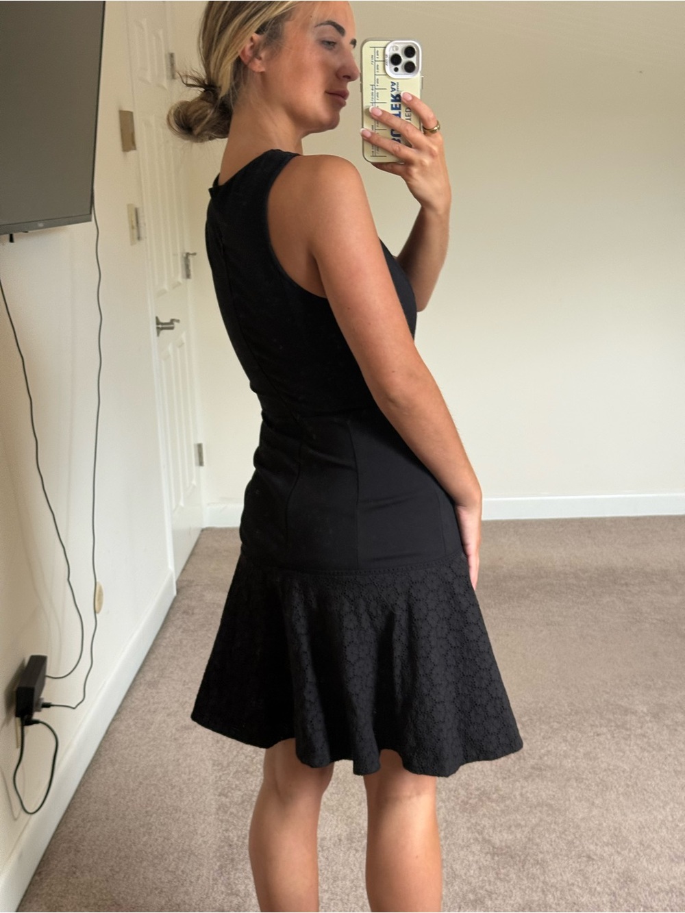 Jcrew collection Black eyelet dress size 0 - Picture 7 of 10